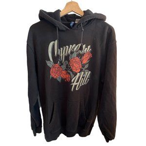 Divide Cypress Hill Black Hip Hop Band Hoodie Sweatshirt Men's Size Small Rose